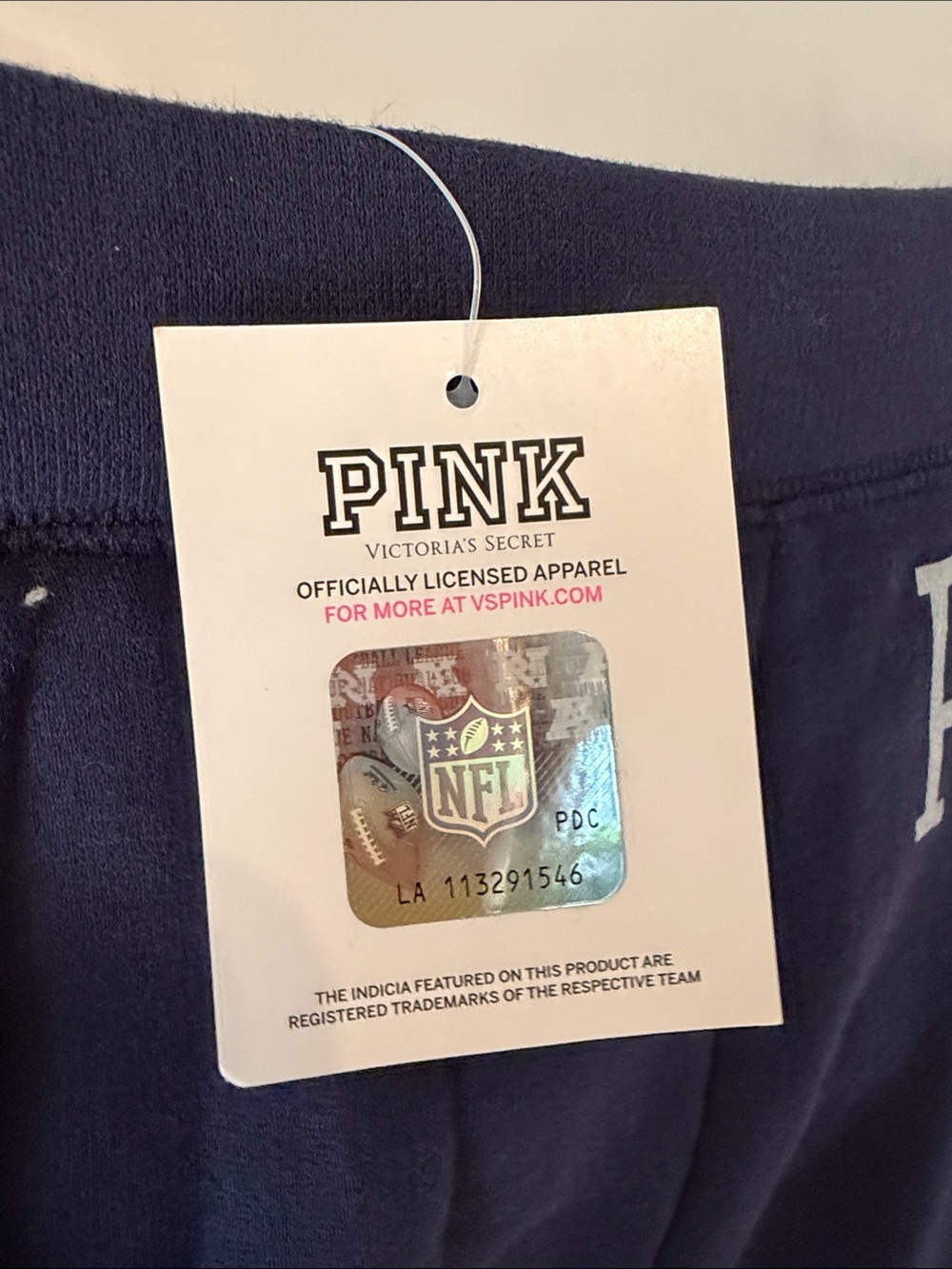 Victoria's Secret Navy Blue Wide-Leg Lounge Pants with Dallas Cowboys Graphic - Picture 7 of 9